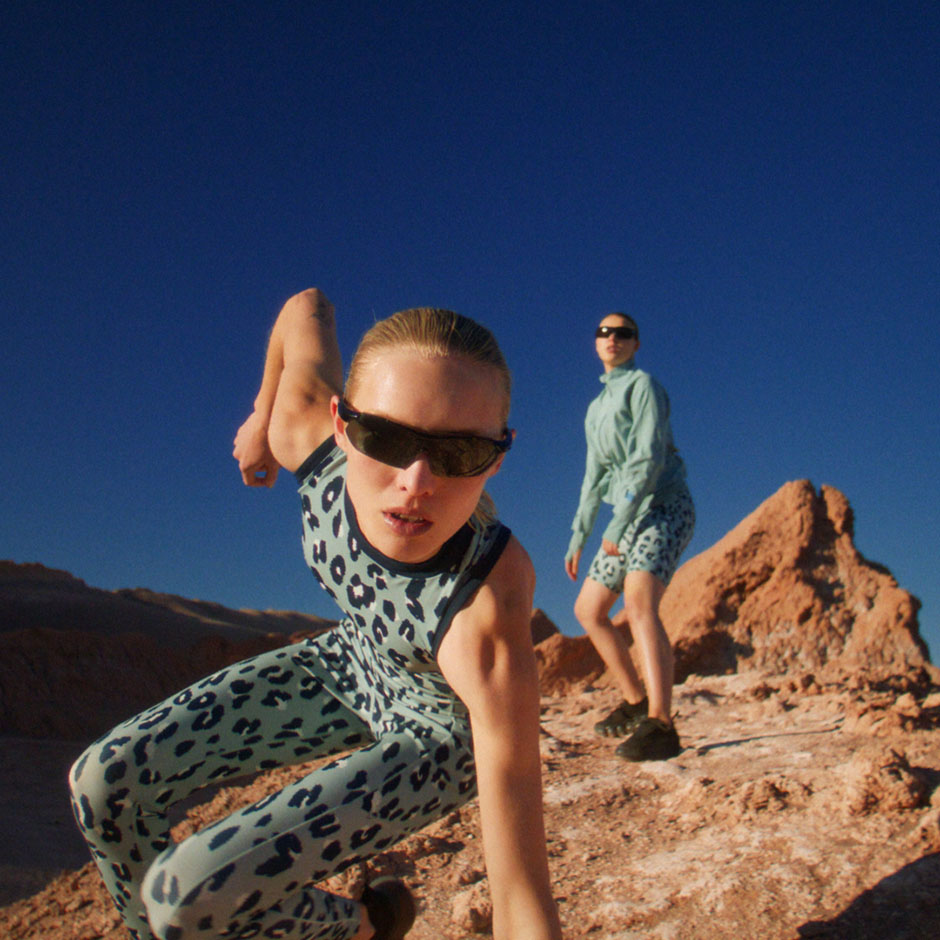 Sweaty Betty fashion shoot in the Atacama Desert.
